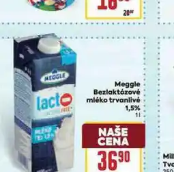 Billa Meggle bezlaktózové mléko trvanlivé 1,5% nabídka