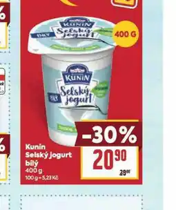 Billa Kunín selský jogurt bílý nabídka