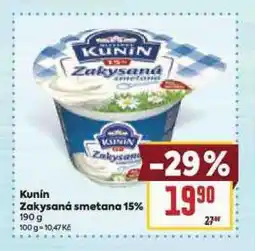 Billa Kunín zakysaná smetana 15% nabídka