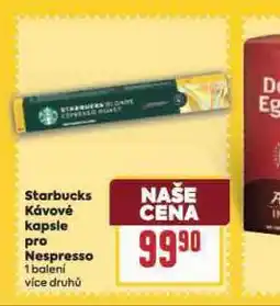 Billa Starbucks kávové kapsle pro nespresso nabídka