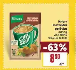 Billa Knorr instantní polévka nabídka