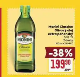 Billa Monini classico olivový olej extra panenský nabídka