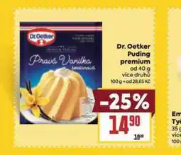 Billa Dr. oetker puding premium nabídka