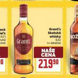 Billa Grant´s skotská whisky nabídka