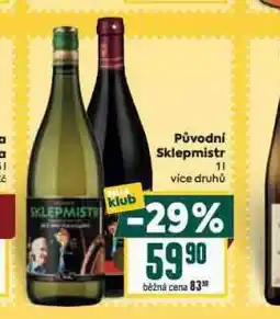 Billa Původní sklepmistr nabídka
