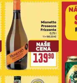 Billa Mionetto prosecco frizzante nabídka