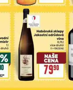 Billa Habánskés klepy jakostní odrůdová vína nabídka