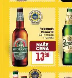 Billa Pivo radegast rázná 10 nabídka