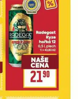 Billa Pivo radegast ryze hořká 12 nabídka
