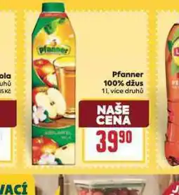 Billa Pfanner 100% džus nabídka