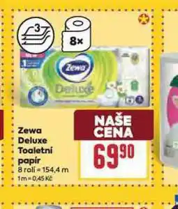 Billa Zewa deluxe toaletní papír nabídka