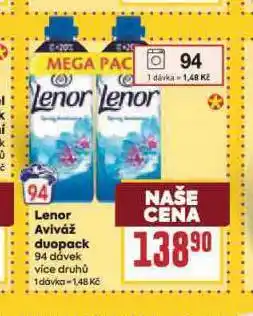 Billa Lenor aviváž duopack nabídka