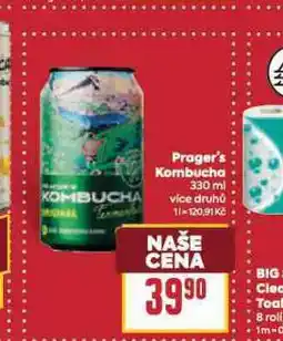 Billa Prager´s kombucha nabídka