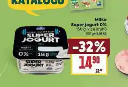 Billa Milko super jogurt 0% nabídka