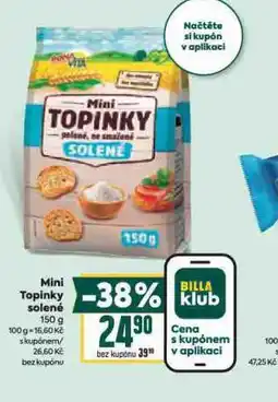 Billa Mini topinky solené nabídka