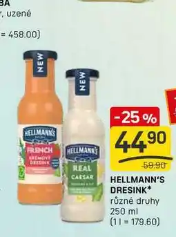 Flop HELLMANN'S DRESINK různé druhy 250 ml nabídka