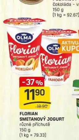 Flop FLORIAN JAHODA SMETANOVÝ JOGURT různé příchutě 150 g nabídka