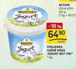 Flop KRAJANKA KAŽDÉ RÁNO JOGURT BÍLÝ 3%* 1 kg nabídka