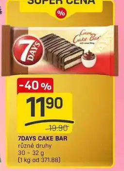 Flop 7DAYS CAKE BAR různé druhy 30 - 32 g nabídka