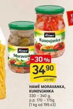 Flop HAMÉ MORAVANKA, KUNOVJANKA 330 340 g. p.p. 170-175g nabídka