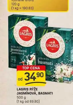 Flop LAGRIS RÝŽE JASMÍNOVÁ, BASMATI 500 g nabídka