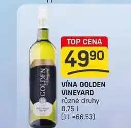 Flop VÍNA GOLDEN VINEYARD různé druhy 0,75l nabídka