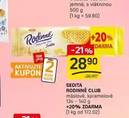 Flop SEDITA RODINNÉ CLUB máslové, karamelové 134-140 g nabídka