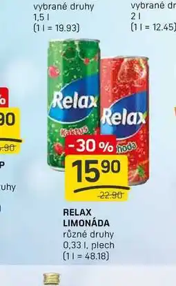 Flop RELAX LIMONÁDA různé druhy 0,33 l, plech nabídka