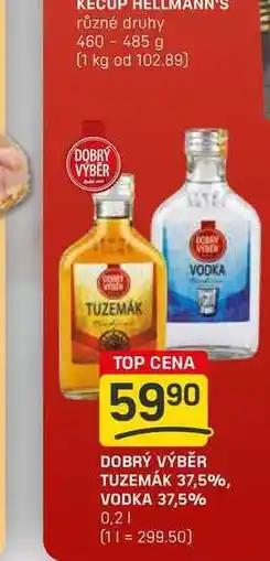 Flop DOBRÝ VÝBĚR TUZEMÁK 37,5%, VODKA 37,5% 0,2l nabídka