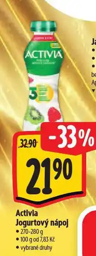 Albert Activia jogurtový nápoj nabídka