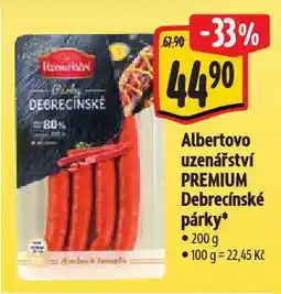 Albert Debrecínské párky nabídka