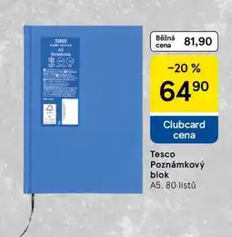 Tesco Tesco Poznámkový blok A5, 80 listů nabídka