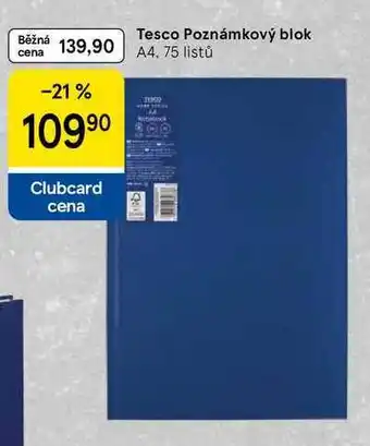 Tesco Tesco Poznámkový blok A4, 75 listů nabídka