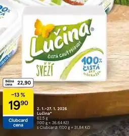 Tesco Lučina, 62.5 g nabídka