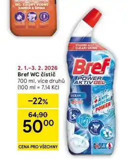 Tesco Bref WC čistič, 700 ml, více druhů nabídka