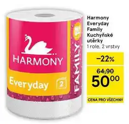 Tesco Harmony Everyday Family Kuchyňské utěrky, 1 role. 2 vrstvy nabídka