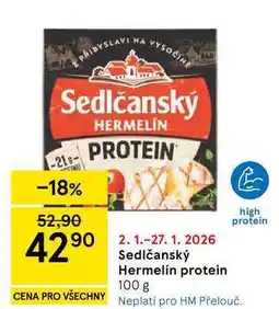 Tesco Sedlčanský Hermelín protein, 100 g nabídka