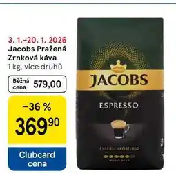 Tesco Jacobs Pražená Zrnková káva, 1 kg, více druhů nabídka