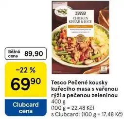 Tesco Tesco Pečené kousky kuřecího masa s vařenou rýží a pečenou zeleninou, 400 g nabídka