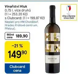 Tesco Vinařství Hluk, 0.75 l, více druhů nabídka