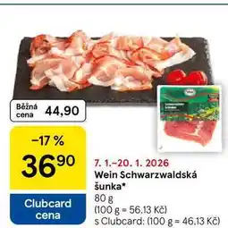 Tesco Wein Schwarzwaldská šunka, 80 g nabídka