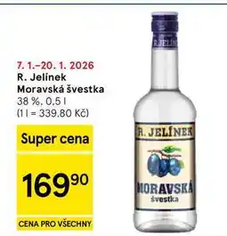 Tesco R. Jelínek Moravská švestka 38 %, 0.5 l nabídka