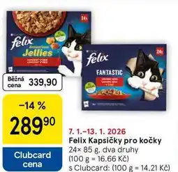 Tesco Felix Kapsičky pro kočky, 24x 85 g nabídka