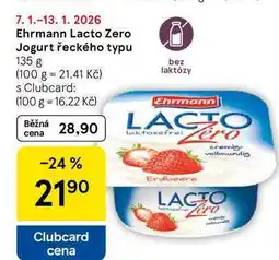 Tesco Ehrmann Lacto Zero Jogurt řeckého typu, 135 g nabídka