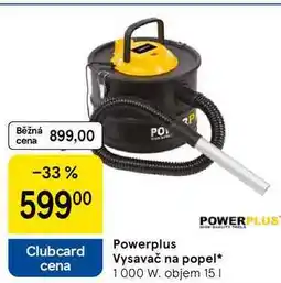 Tesco Powerplus Vysavač na popel, 1000 W, objem 15 l nabídka
