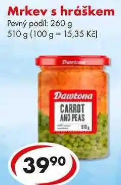CBA Mrkev s hráškem, 510 g nabídka