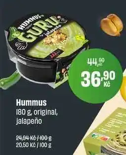 BonVeno Hummus 180 g, original, jalapeño nabídka