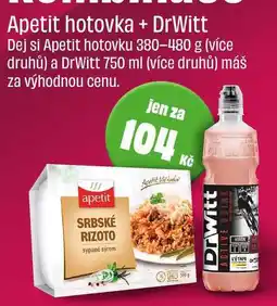 BonVeno Apetit hotovka 380-480 g (více druhů) a DrWitt 750 ml (více druhů) nabídka