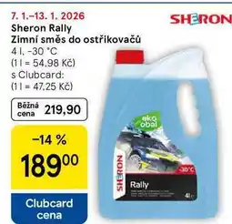 Tesco Sheron Rally Zimní směs do ostřikovačů, 4 l, -30 °C nabídka