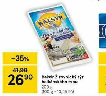 Tesco Balsýr žirovnický sýr balkánského typu nabídka